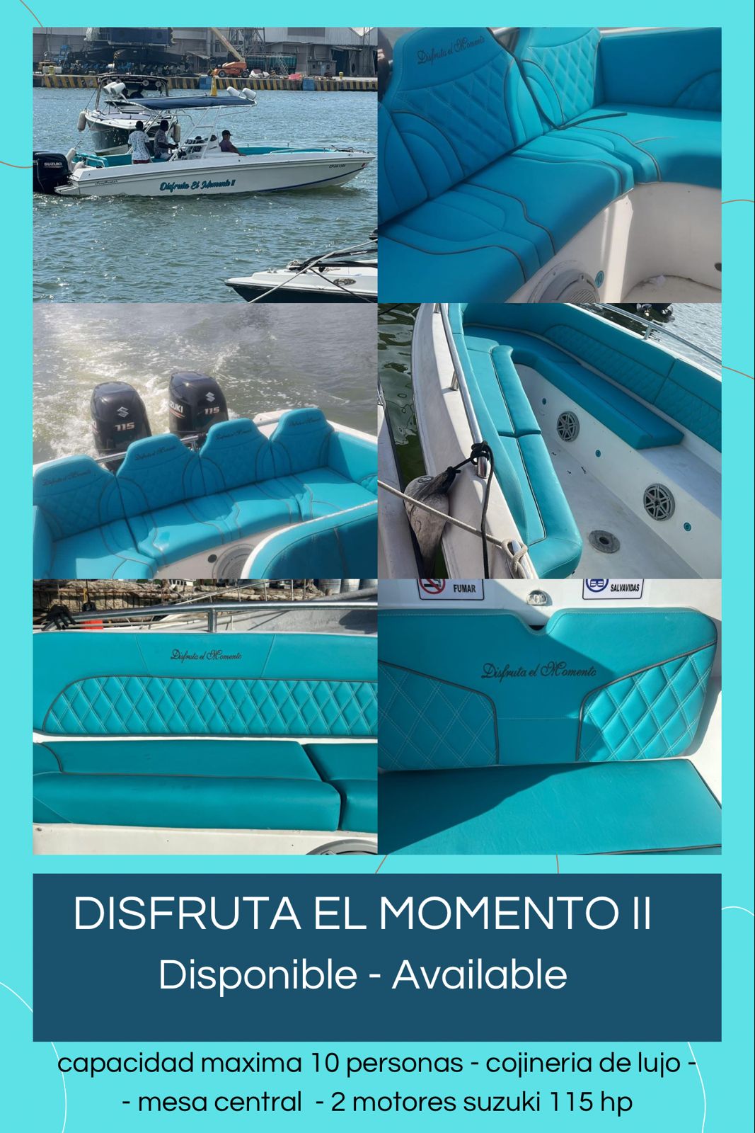 Boat Rental Cartagena 29FT | 8 people
